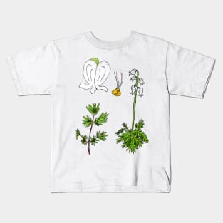 Squirrel Corn Wildflower Anatomy Kids T-Shirt